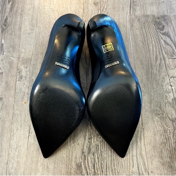 Schutz Fechado Salto Alto Black Leather Stiletto Pumps 7 - Picture 9 of 14